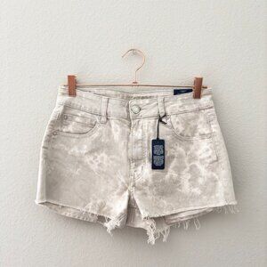 AEO Hi-Rise Tie Dye Shortie Cut Off Denim Shorts - NWT -Size 10
